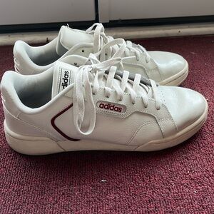 Adidas Rougera White Red men’s size 8 1/2. Gently worn